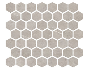 Daltile Prime Stamina Grey Hexagon 1 1/2x1 1/2 Matte Mosaic Tile