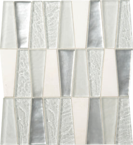 Daltile Regal Pendant Czarina Ice Trapezoid 1 1/2x4 Glossy Mosaic Tile