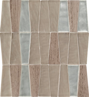 Daltile Regal Pendant Contessa Charm Trapezoid 1 1/2x4 Glossy Mosaic Tile