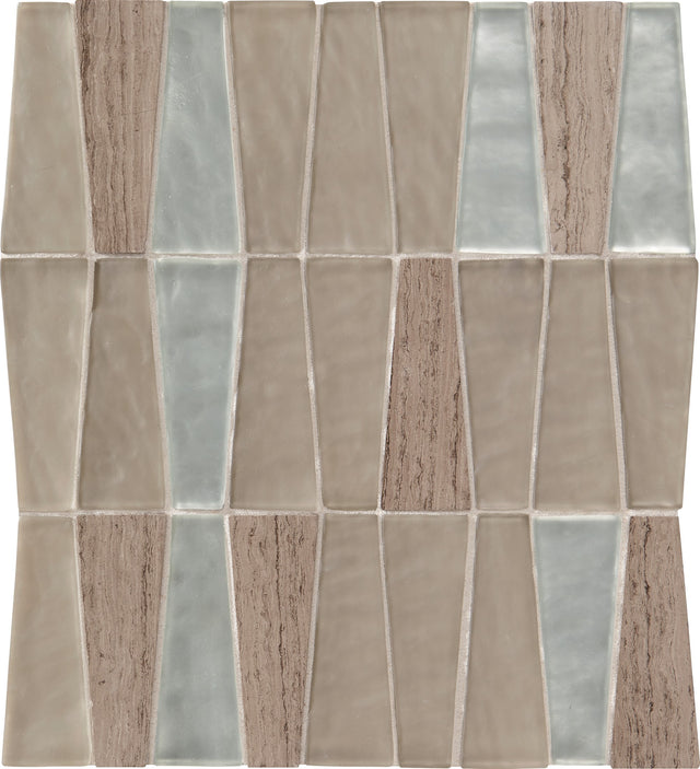Daltile Regal Pendant Contessa Charm Trapezoid 1 1/2x4 Glossy Mosaic Tile