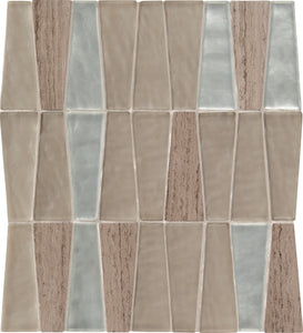 Daltile Regal Pendant Contessa Charm Trapezoid 1 1/2x4 Glossy Mosaic Tile