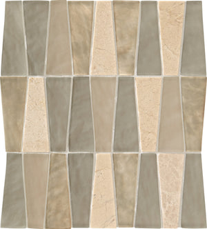 Daltile Regal Pendant Aurelian Empress Trapezoid 1 1/2x4 Glossy Mosaic Tile