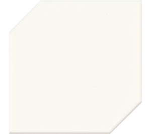 Daltile RetroSpace Remix Modern White Hexagon 6x6 Undulated Glossy Wall Tile