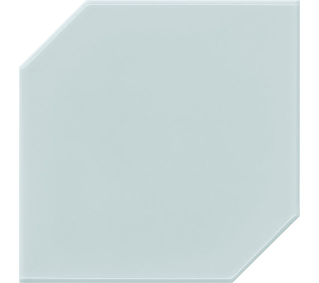 Daltile RetroSpace Remix Sky Blue Hexagon 6x6 Undulated Glossy Wall Tile