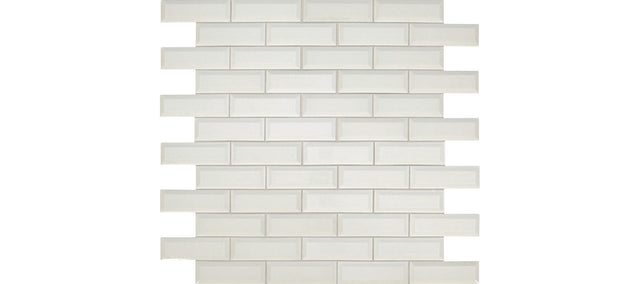 Daltile Revalia Remix Centennial White Brick Joint 2x6 Bevel Glossy Mosaic Tile