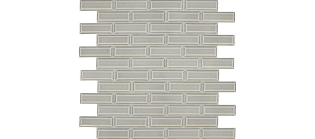 Daltile Revalia Remix Festive Gray Brick Joint 2x6 Bevel Glossy Mosaic Tile