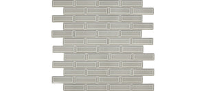 Daltile Revalia Remix Festive Gray Brick Joint 2x6 Bevel Glossy Mosaic Tile