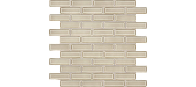 Daltile Revalia Remix Jubilee Beige Brick Joint 2x6 Bevel Glossy Mosaic Tile