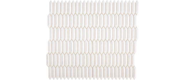Daltile Revalia Remix Calming White Picket 1x4 Glossy Mosaic Tile