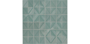 Daltile Revalia Remix Sage Green Structural 3x4 Glossy Mosaic Tile