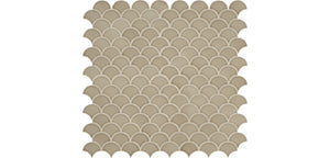 Daltile Revalia Remix Delightful Tan Fan 3 Glossy Mosaic Tile