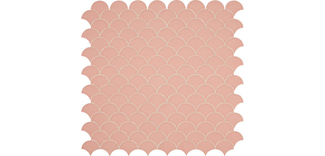 Daltile Revalia Remix Charming Peach Fan 3 Glossy Mosaic Tile