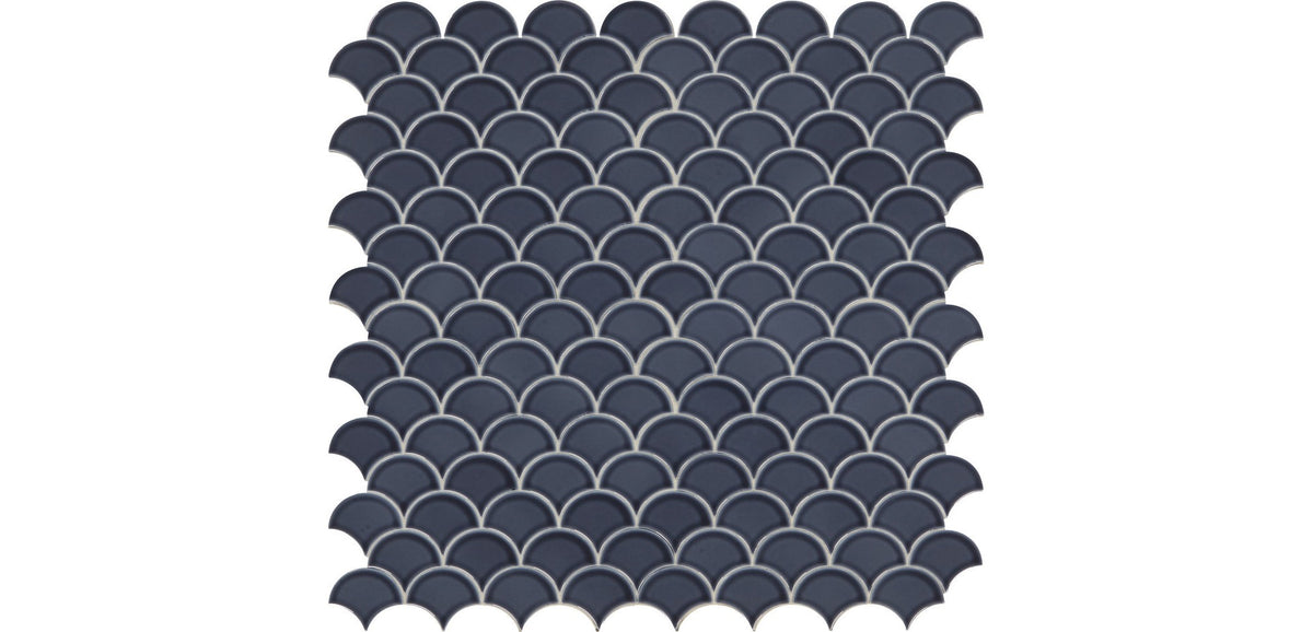 Daltile Revalia Remix Radiant Blue Fan 3 Glossy Mosaic Tile
