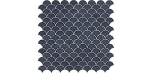 Daltile Revalia Remix Radiant Blue Fan 3 Glossy Mosaic Tile