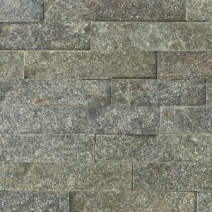 Daltile Stacked Stone Beijing Green Stacked 6x24 Natural Cleft Stone Tile