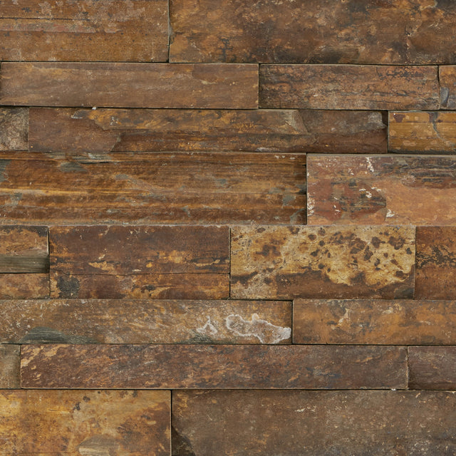 Daltile Stacked Stone Tibetan Slate Stacked 6x24 Natural Cleft Stone Tile