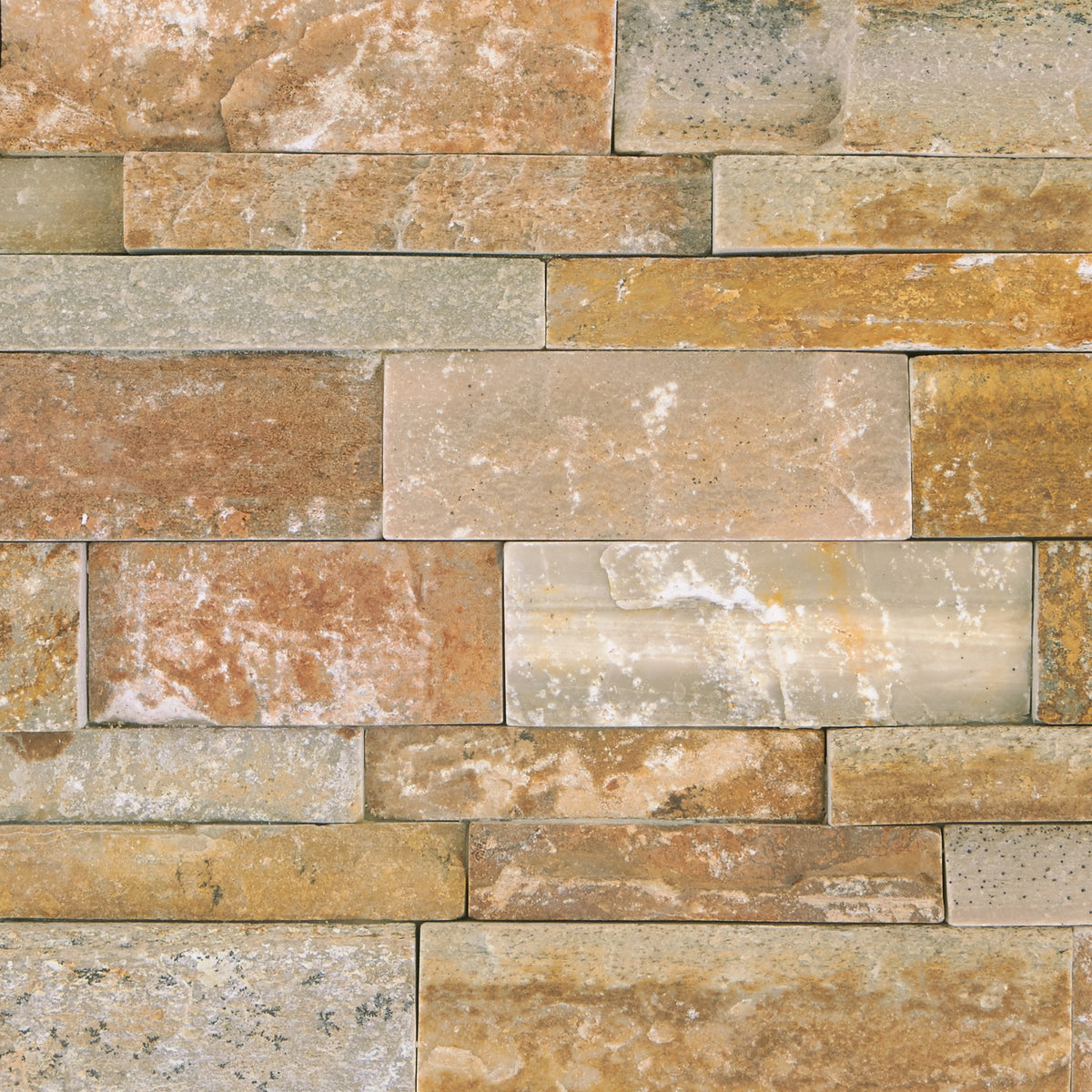 American Olean Stacked Stone Shanghai Rust Stacked 6x24 Natural Cleft Stone Tile