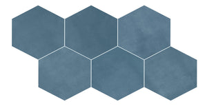 Daltile Scrapbook Keepsake Blue Hexagon 8x9 Matte Floor Tile