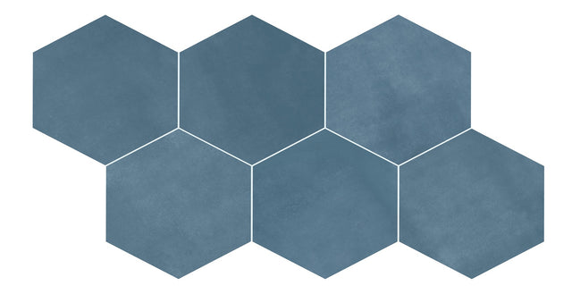 Daltile Scrapbook Keepsake Blue Hexagon 8x9 Matte Floor Tile