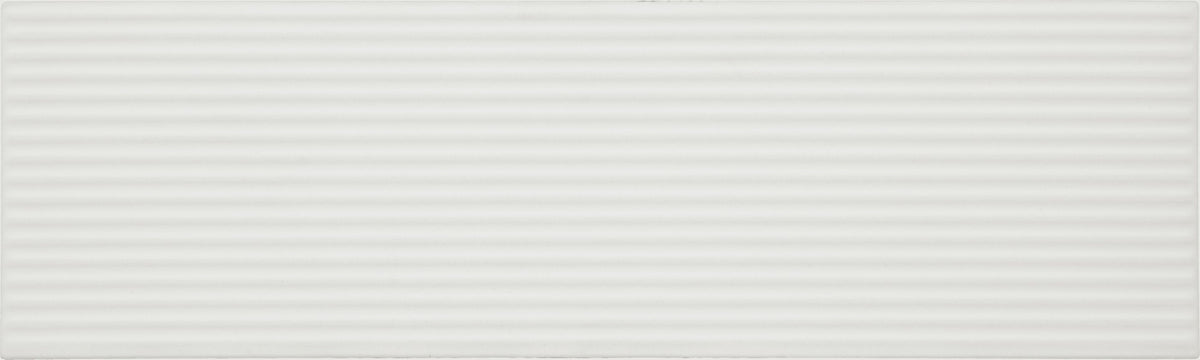 Daltile Stencil White Rectangle 4x12 Linear Matte Wall Tile