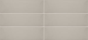 Daltile Stencil Beige Rectangle 4x12 Half Moon Matte Wall Tile