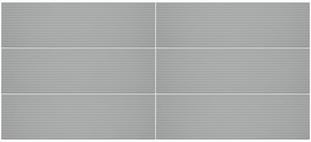 Daltile Stencil Grey Rectangle 4x12 Linear Matte Wall Tile