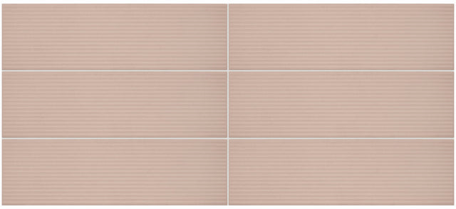 Daltile Stencil Blush Rectangle 4x12 Linear Matte Wall Tile