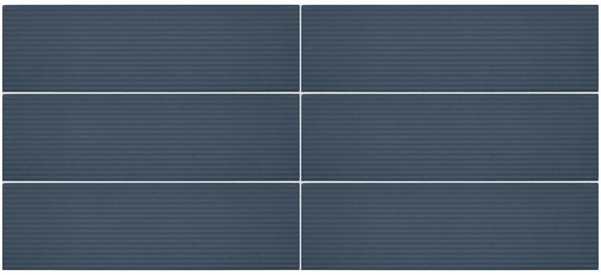 Daltile Stencil Indigo Rectangle 4x12 Linear Matte Wall Tile