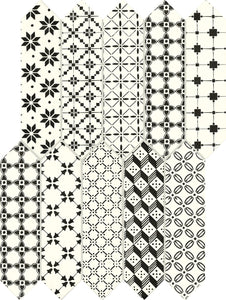 Daltile Stagecraft Ensemble Black Mix 3x12 Glossy Wall Tile Deco