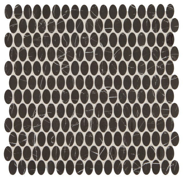 Daltile Statuette Night Shade Oval 1/2x1 Matte Mosaic Tile