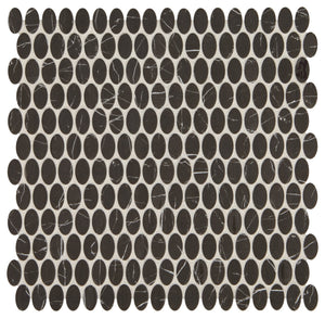 Daltile Statuette Night Shade Oval 1/2x1 Matte Mosaic Tile