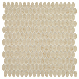Daltile Statuette Harbor Beige Oval 1/2x1 Matte Mosaic Tile