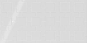 Daltile Showscape Stylish White Rectangle 12x24 Square Lattice Textured Wall Tile
