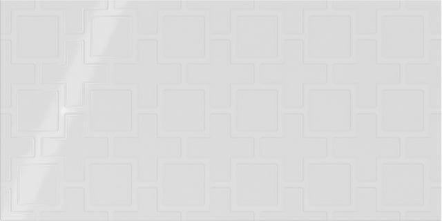Daltile Showscape Stylish White Rectangle 12x24 Square Lattice Textured Wall Tile