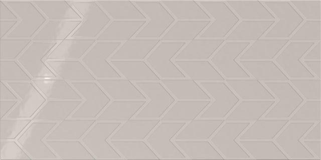 Daltile Showscape Soft Gray Rectangle 12x24 Chevron Textured Wall Tile