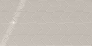 Daltile Showscape Soft Gray Rectangle 12x24 Chevron Textured Wall Tile