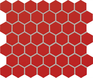 Daltile Color Wheel Mosaic Currant Hexagon 1.5 Glossy Mosaic Tile