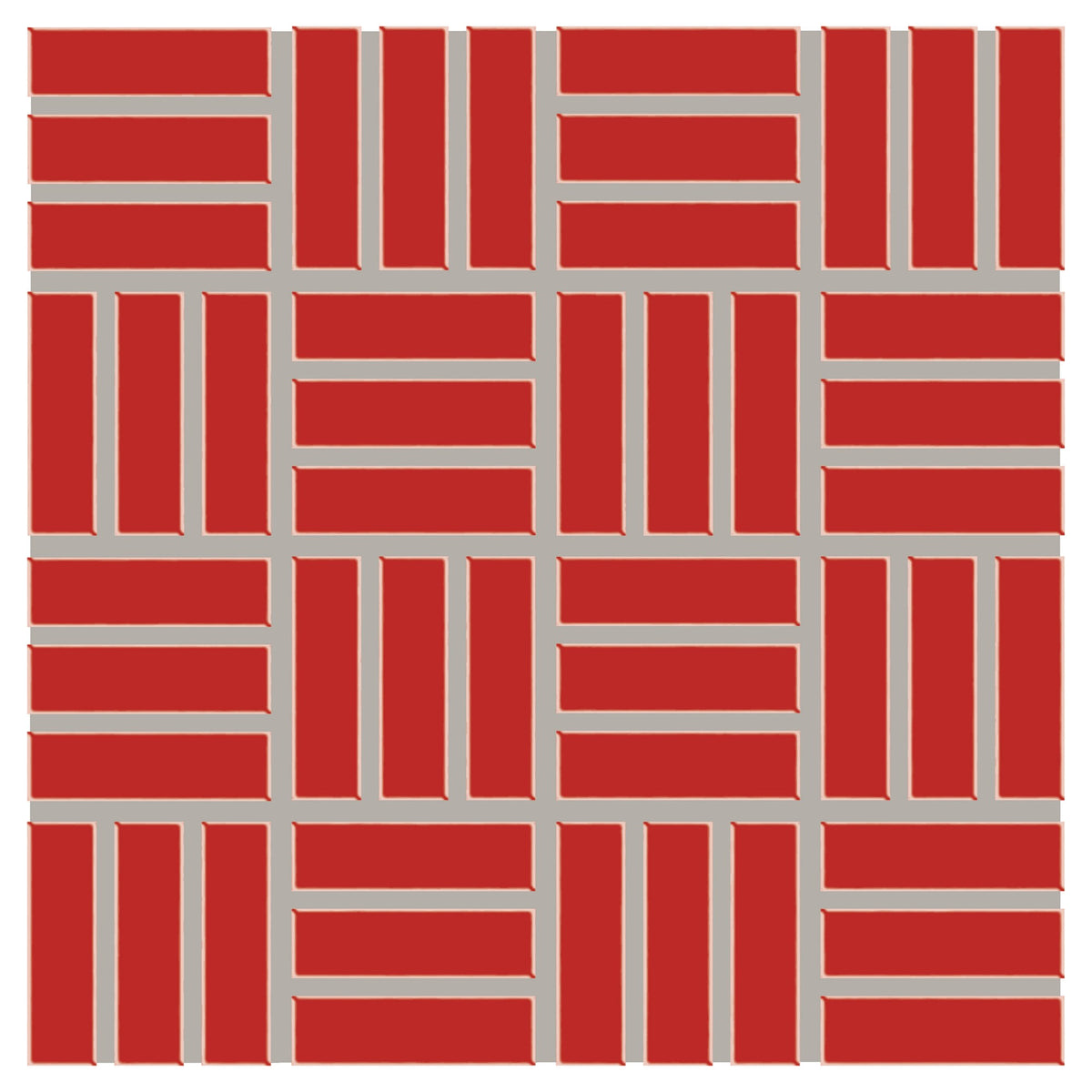 Daltile Color Wheel Mosaic Currant Lattice Weave 1x3 Glossy Mosaic Tile
