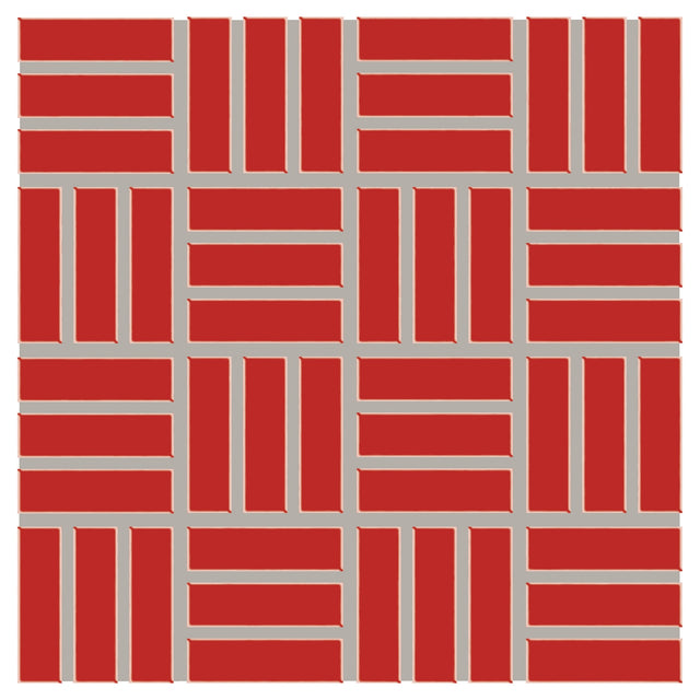 Daltile Color Wheel Mosaic Currant Lattice Weave 1x3 Glossy Mosaic Tile