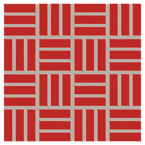 Daltile Color Wheel Mosaic Currant Lattice Weave 1x3 Glossy Mosaic Tile