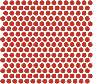 Daltile Color Wheel Mosaic Currant Penny Rounds Glossy Mosaic Tile
