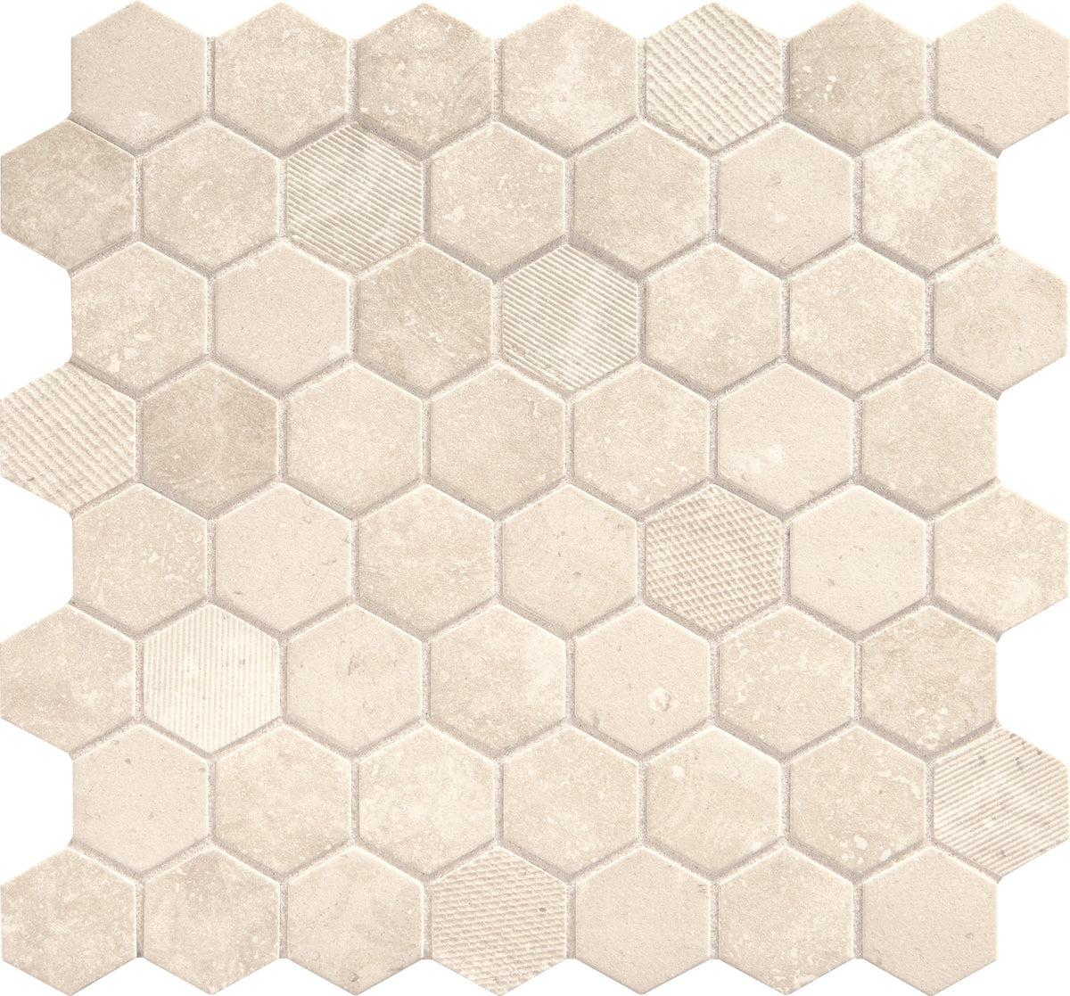 Daltile Vintage Hex Antique Beige Hexagon 1.5 Matte Mosaic Tile