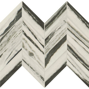 Daltile Vertuo Stria Bravura Chevron 2x5 Matte Mosaic Tile