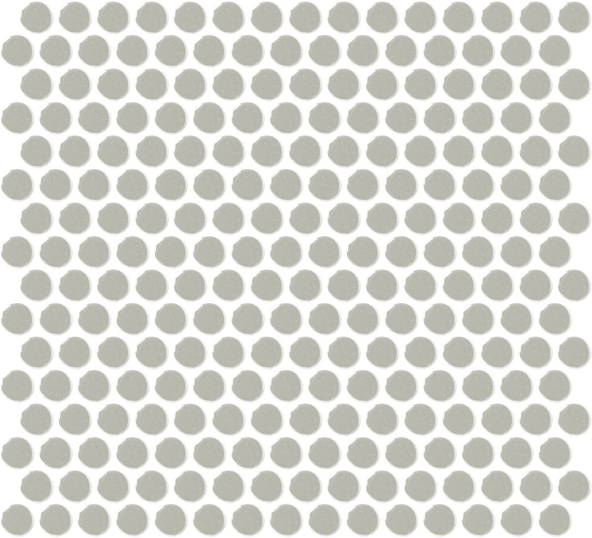 Daltile Color Wheel Mosaic Desert Gray Penny Rounds Glossy Mosaic Tile