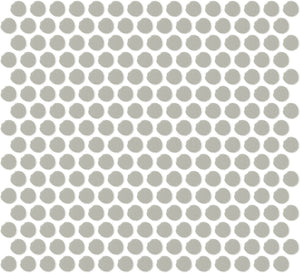Daltile Color Wheel Mosaic Desert Gray Penny Rounds Glossy Mosaic Tile