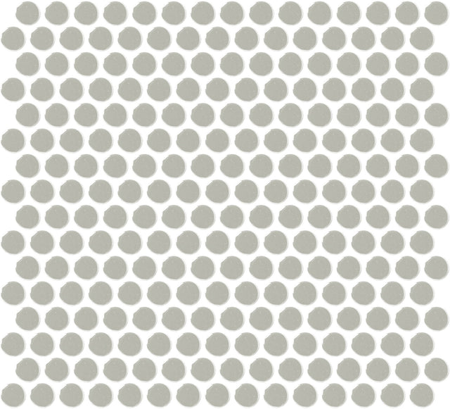 Daltile Color Wheel Mosaic Desert Gray Penny Rounds Glossy Mosaic Tile