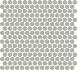 Daltile Color Wheel Mosaic Matte Desert Gray Penny Rounds Matte Mosaic Tile