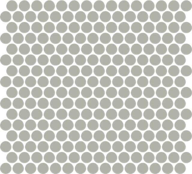 Daltile Color Wheel Mosaic Matte Desert Gray Penny Rounds Matte Mosaic Tile