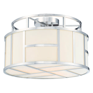 Libby Langdon for Crystorama Danielson 3 Light Polished Nickel Semi Flush Mount DAN-400-PN
