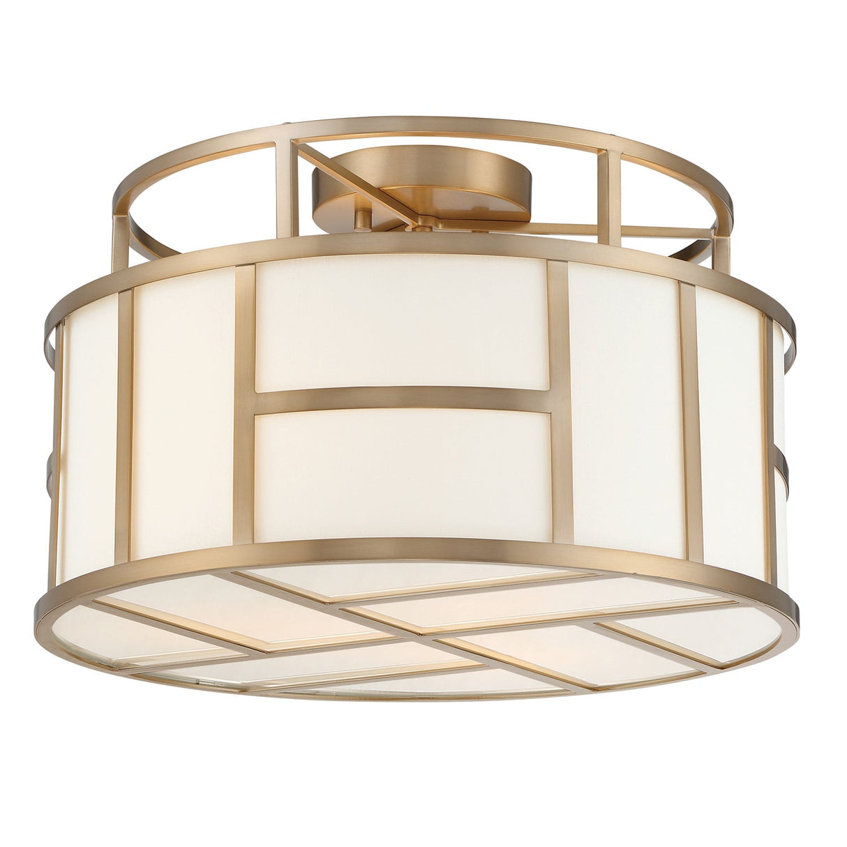 Libby Langdon for Crystorama Danielson 3 Light Vibrant Gold Semi Flush Mount DAN-400-VG